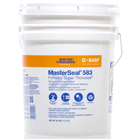 Super Thoroseal BASF MasterSeal 583 White Cement-Based Waterproof Coating 35 lb RSTHORO5G
